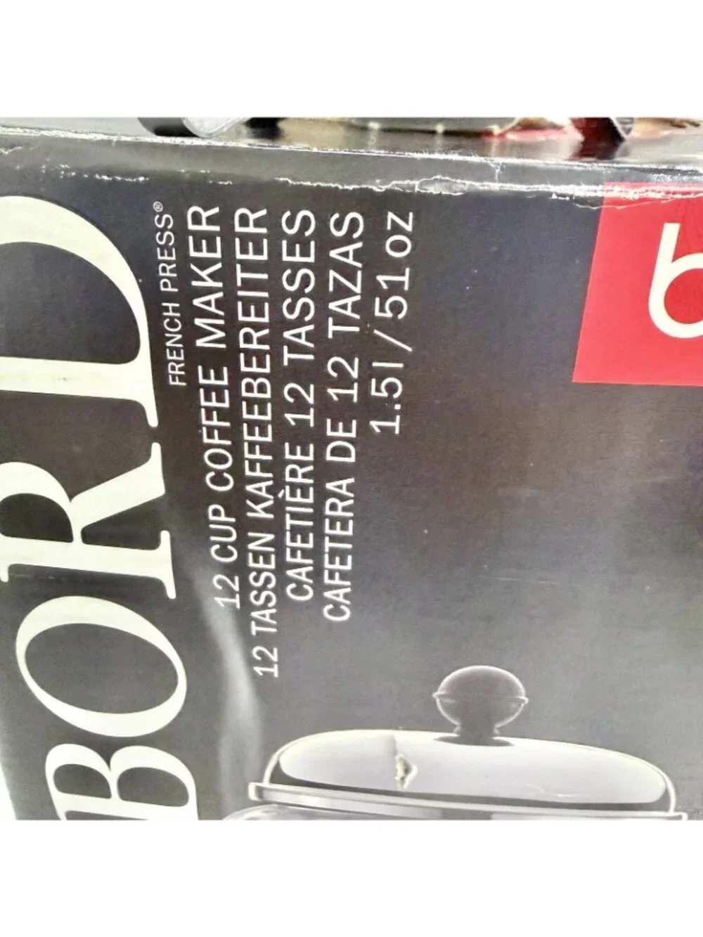 Bodum Chambord 12 cup French Press Coffee Maker 51 oz Chrome